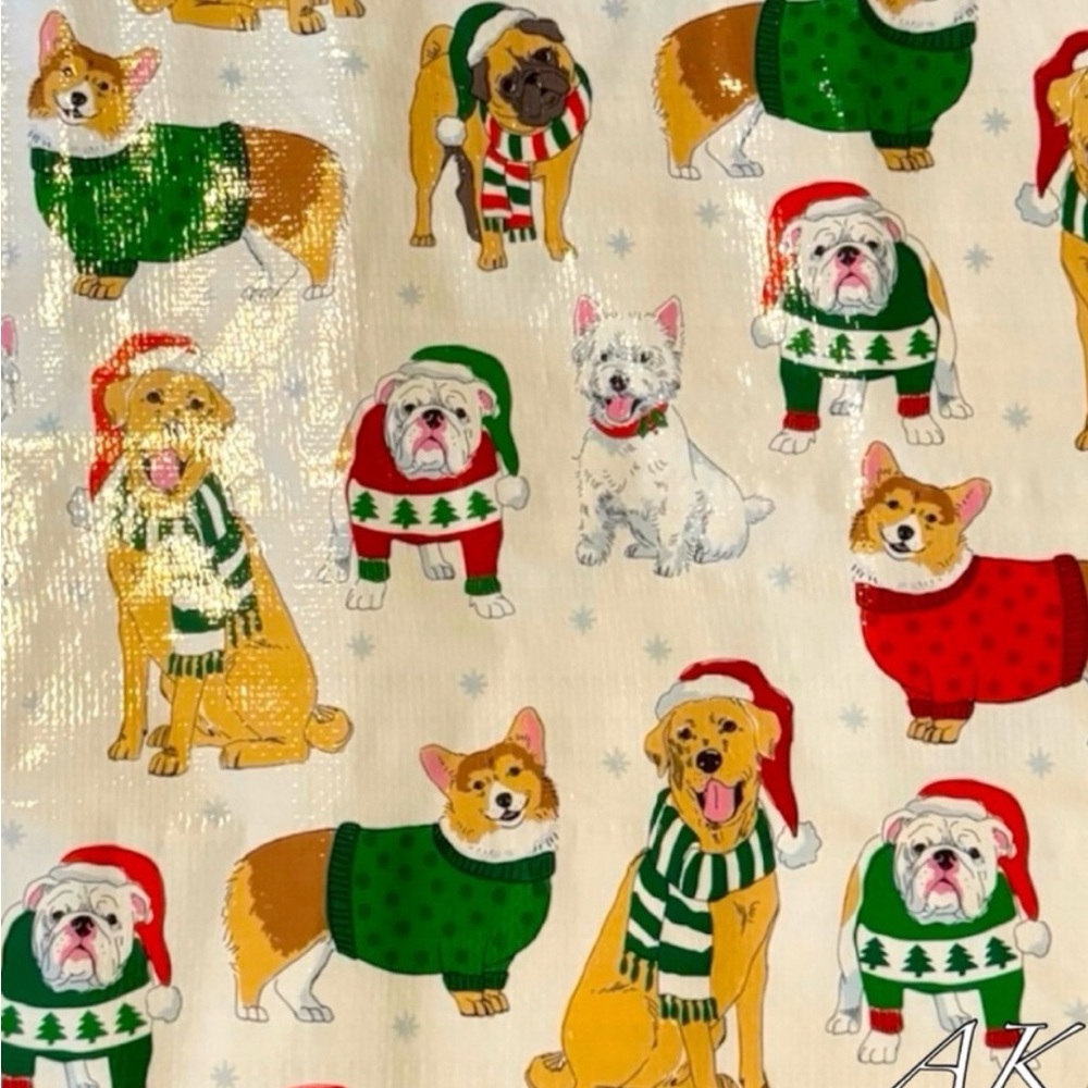 Dogs in Holiday Sweaters Reusable Tote Bag 🌲 Christmas